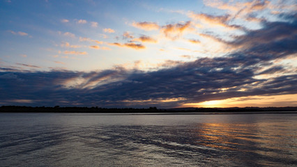 Sunset over River