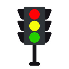 traffic lights on white background