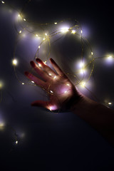 abstract background with lights and stars