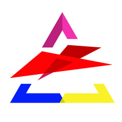 Arrows triangle logo abstract