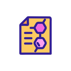 dna conclusion icon vector. Thin line sign. Isolated contour symbol illustration