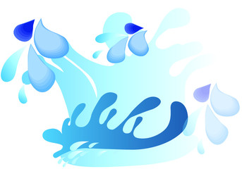 Splatter water, fine rain 