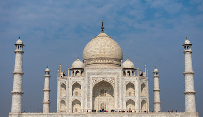 Fototapeta na wymiar India, Agra - January 7 2020 - Taj Mahal: the pearl of India