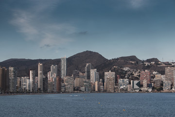Fototapeta premium Skyline en Benidorm, Alicante, España