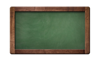 Small blank slate blackboard green color