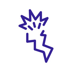 Obraz premium crack icon vector. Thin line sign. Isolated contour symbol illustration
