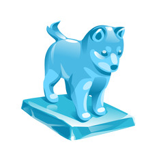illustration of ice crystal dog