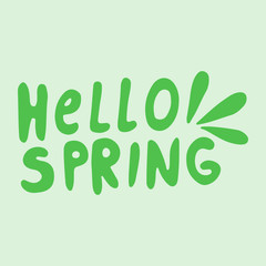 Simple and stylish modern colorful illustration, vector hand drawn elements, doodles, lettering, phrase