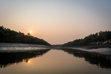 Sunset from Sundarban, West bengal, India
