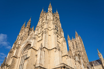 Fototapeta na wymiar Canterbury Cathedral in Canterbury, Kent England United Kingdom UK