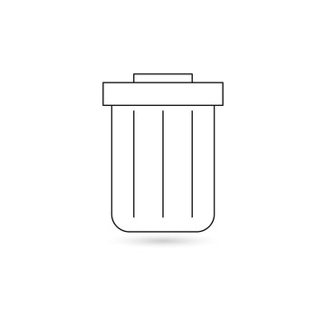 Icon trash gerbage recycle wastebasket graphic design single icon vector