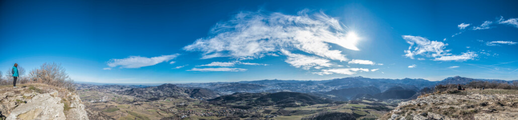 Fototapeta na wymiar Panoramic view in Castelnovo ne Monti