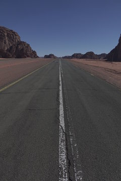 Straight road in Arabia