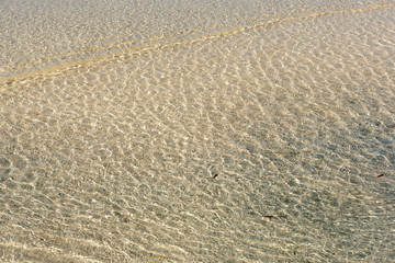 Sandy bottom in shallow water