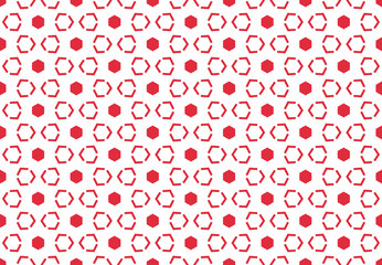 Seamless geometric pattern design illustration. Background texture. In red, white colors.