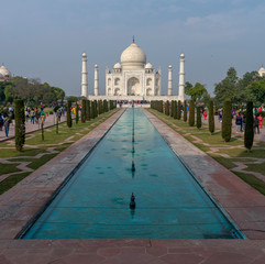 India, Agra - January 7 2020 - The magnificent Taj Mahal