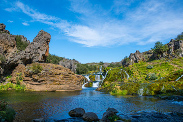 Waterfall in Gjain in thjorsardalur valley in South Iceland