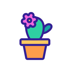 Cactus icon vector. Thin line sign. Isolated contour symbol illustration