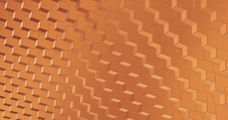 Abstract geometric rose golden backgroundfoil tiles texture seamless loop background 3D renderinging 3D illustration