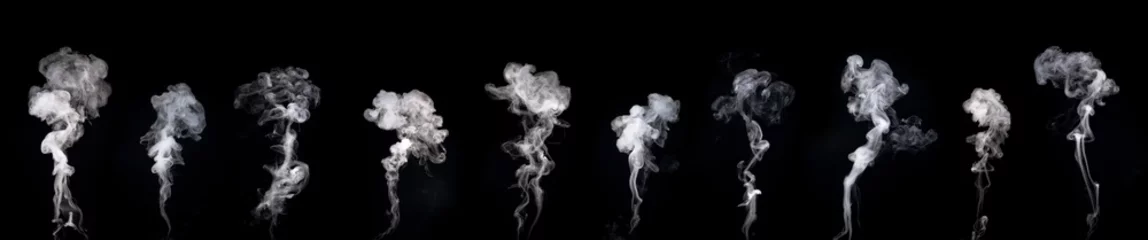 Foto op Canvas Abstracte rook op een donkere achtergrond. Geïsoleerd. © Fedoruk