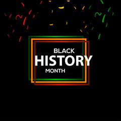 Black History Month Celebration Vector Template Design Illustration