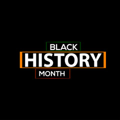 Fototapeta na wymiar Black History Month Celebration Vector Template Design Illustration