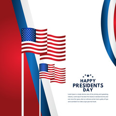 Happy Presidents Day Celebration Vector Template Design Illustration