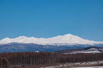 雪山と青空　大雪山