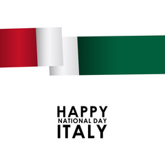 Fototapeta premium Happy Italy National Day Celebration Vector Template Design Illustration