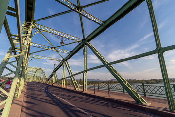 The Maria Valeria bridge joins Esztergom in Hungary and Sturovo