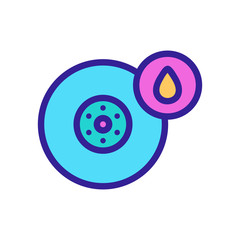 tire icon vector. Thin line sign. Isolated contour symbol illustration