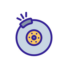 tire icon vector. Thin line sign. Isolated contour symbol illustration