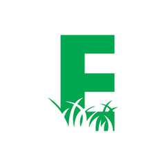 E Grass Logo, Lawn Care Logo