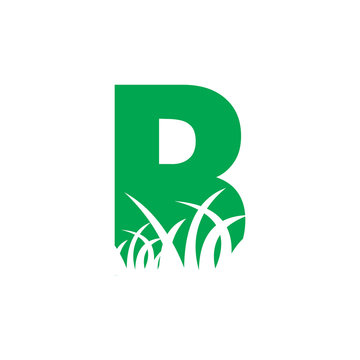 B Grass Logo, Lawn Care Logo