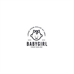 Baby Girl Logo design template