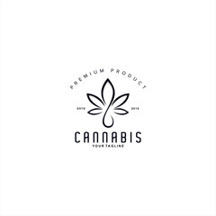 Cannabis logo design template idea