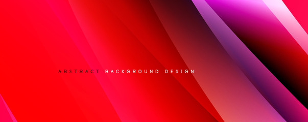 Wave liquid style lines with shadows and light on gradient background