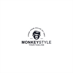 Monkey Logo design template concept