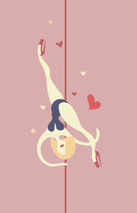 Valentines diversity exotic pole dancers on heels