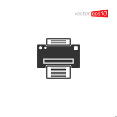 Printer Icon Design Vector Template