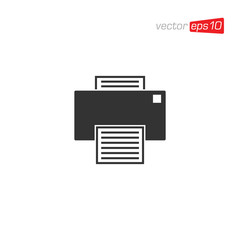 Printer Icon Design Vector Template