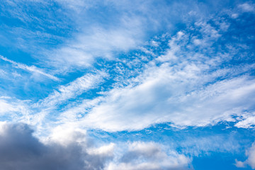 Blue sky with white clouds