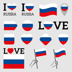 Flag of Russia. Set of vector Flags