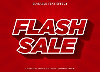 Fototapeta premium flash sale text effect template with 3d bold type style and retro concept use for promotion label and promo tag sticker 