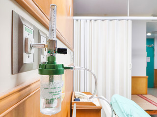 Oxygen Pipeline with medical treatment  emergency help equipment . - 321170291