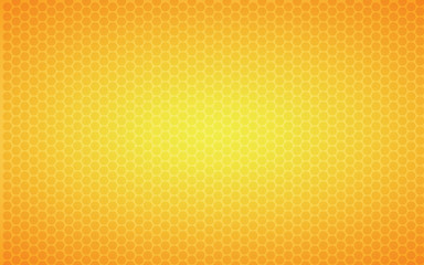 Yellow abstract gradient background. Gradient dotted background going from bright yellow in the center to bright orange at the edges of the background with focus point in the center of the background.