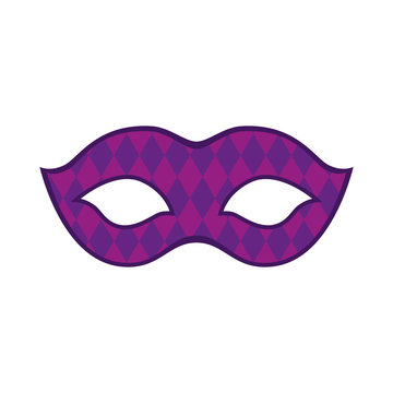 Mardi gras mask design, Party carnival decoration celebration festival holiday fun new orleans and traditional theme Vector illustration