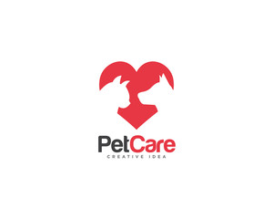 Pet Care Logo Design Vector