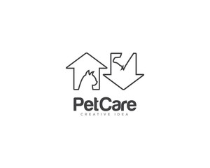 Pet Care Logo Design Vector