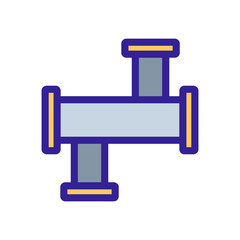 Plumbing pipe icon vector. Thin line sign. Isolated contour symbol illustration